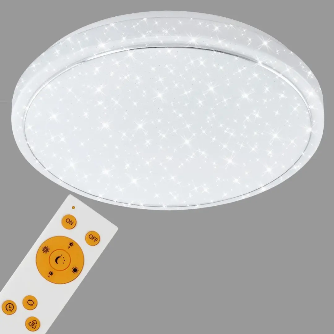 Briloner STAR Plafonnière LED 18W - D38,5cm - Wit - Afstandsbediening
