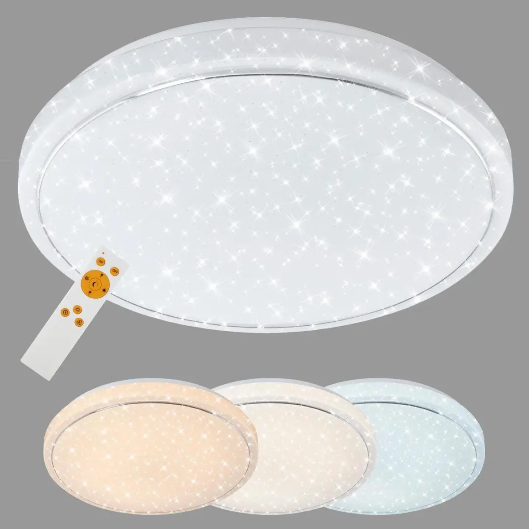 Briloner STAR Plafonnière LED 18W - D38,5cm - Wit - Afstandsbediening