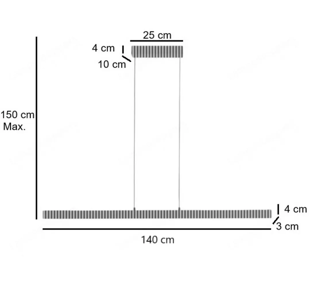 Freelight Tindra Hanglamp 140cm - 3 LED - Touchdimmer - Zwart