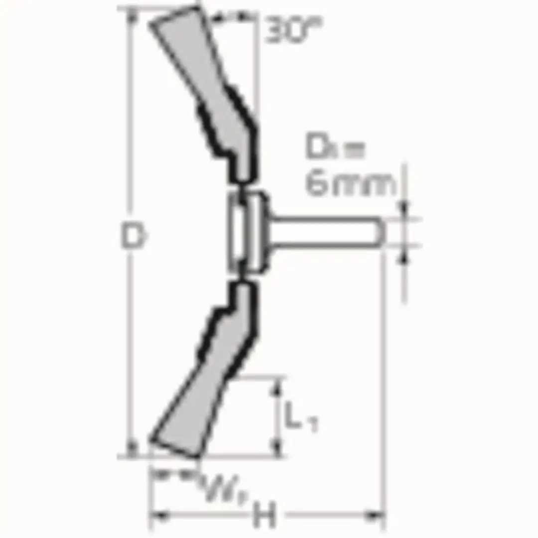 Pferd KBU INOX Conische Borstel - Ø80mm - Draaddikte 0,3mm