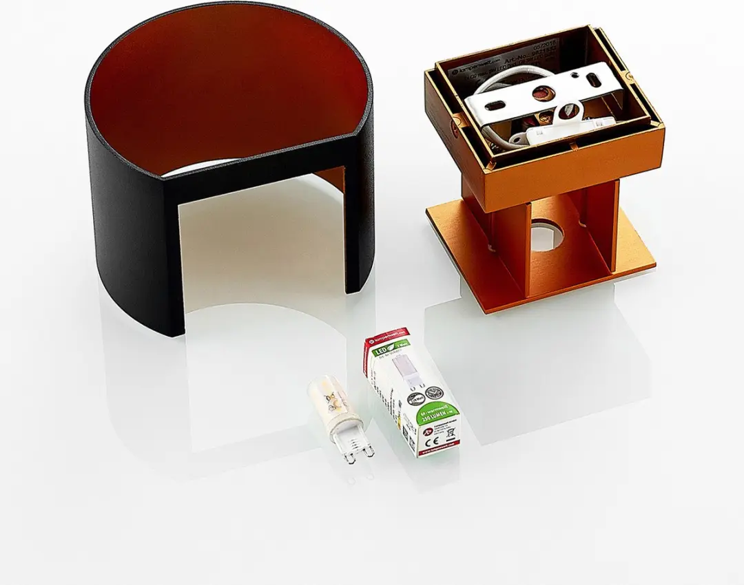 ARCCHIO Wandlamp 1 Licht G9 - Zwart/Goud - afbeelding 6 van 6