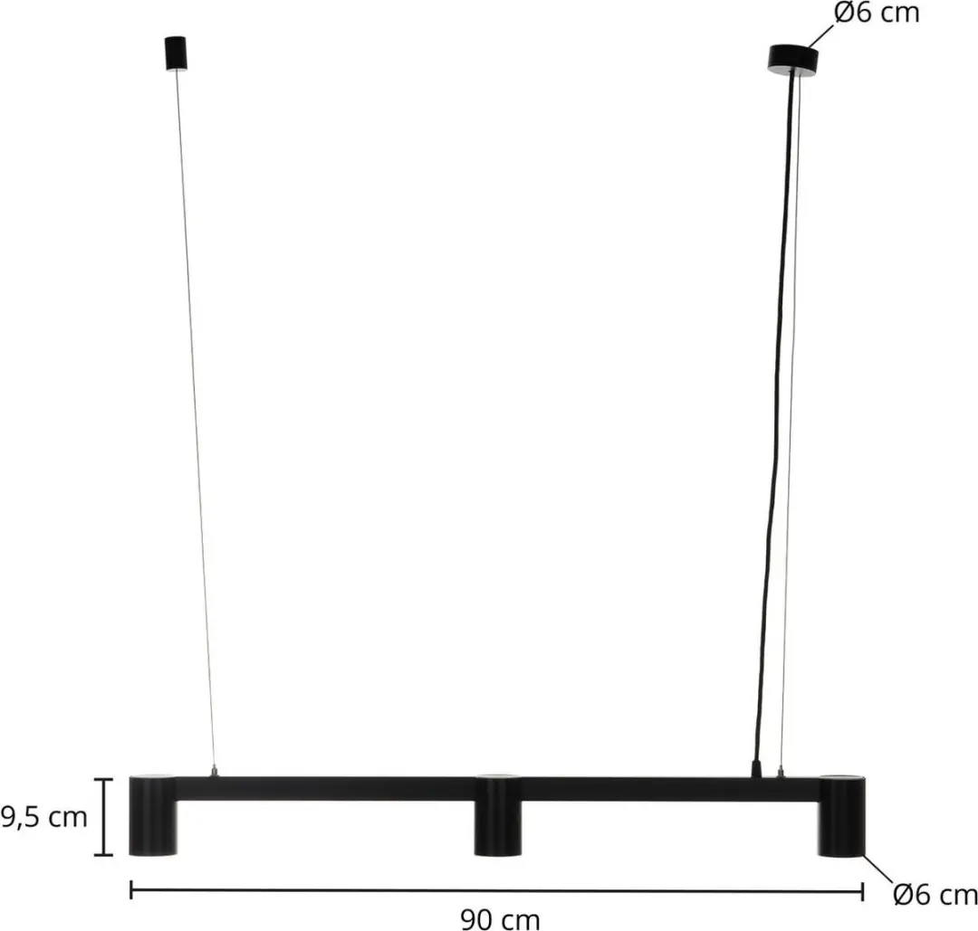 ARCCHIO Hanglamp 3-Lichts GU10 - Zwart