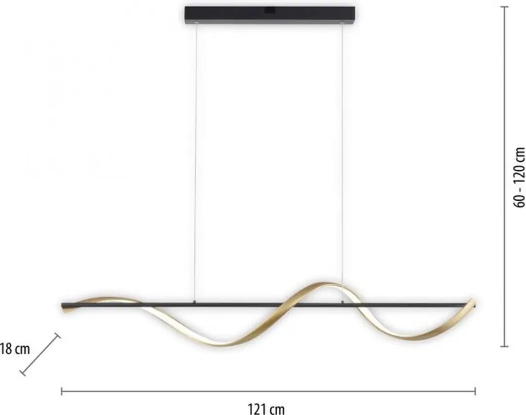 Paul Neuhaus Q-Swing Smart Hanglamp 24W - Antraciet & Goud