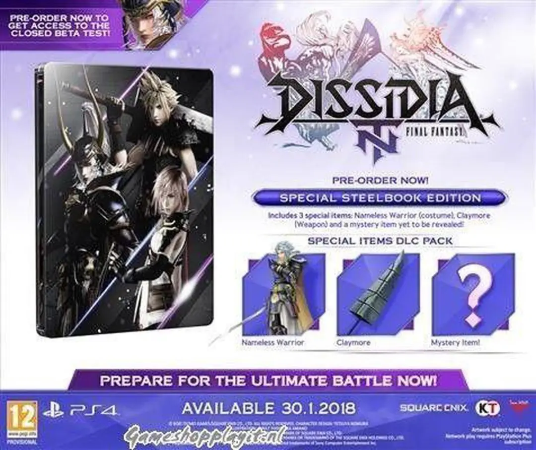 Sony Dissidia Final Fantasy NT Steelbook Edition - PS4