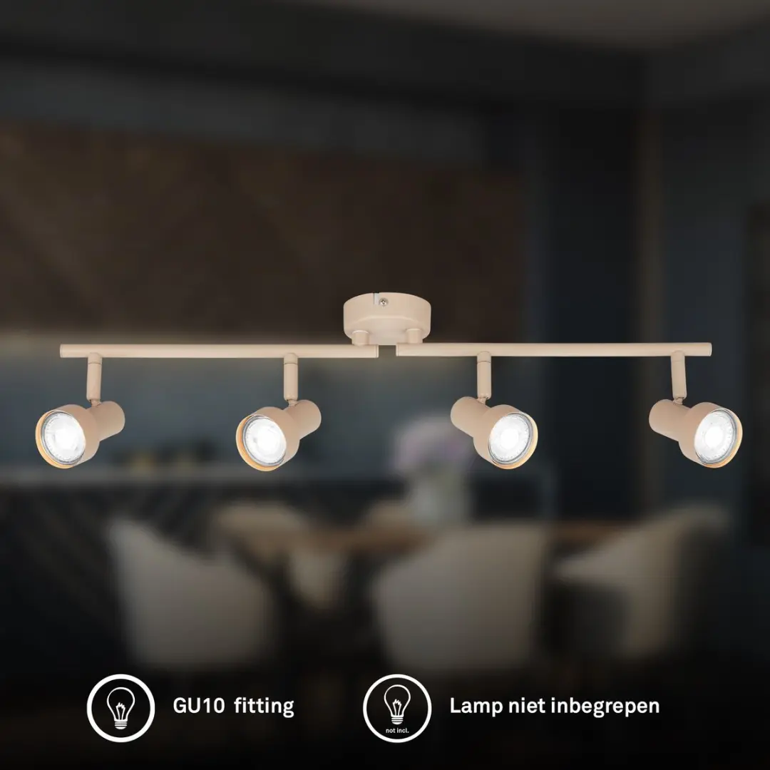 Briloner B.K.Licht Tapp Opbouwspot 4x GU10 - Beige