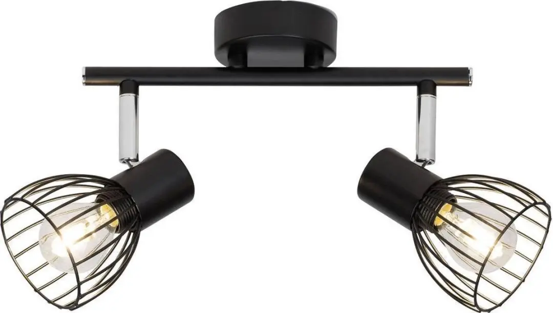 Brilliant Blacky Opbouwspot E14 - 2 Stuks - Zwart