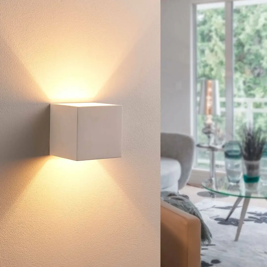 Lindby Wandlamp Gips 11.5cm G9