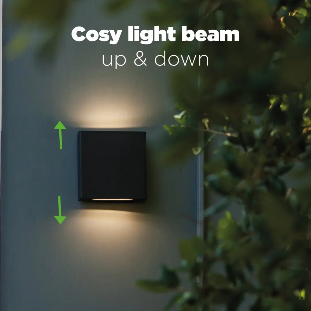 Lutec Pili LED Wandlamp Buiten 800Lm 4000K - Antraciet