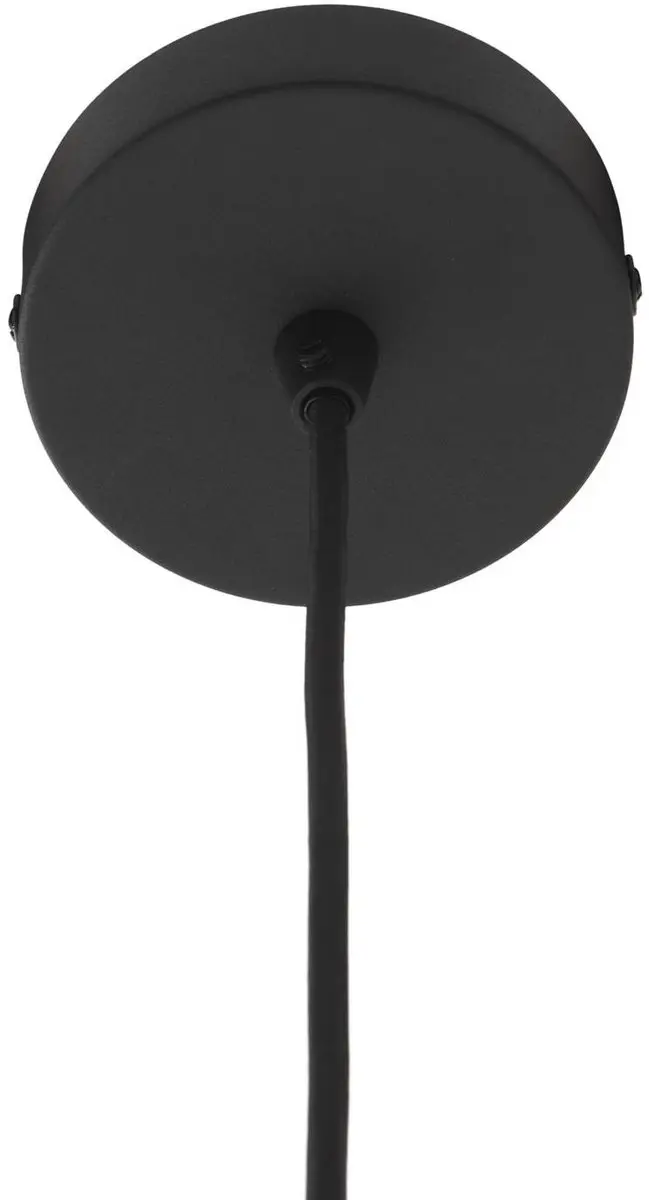 Lucande Hanglamp IJzer 1 Licht E27 - 37,5 cm - Zwart
