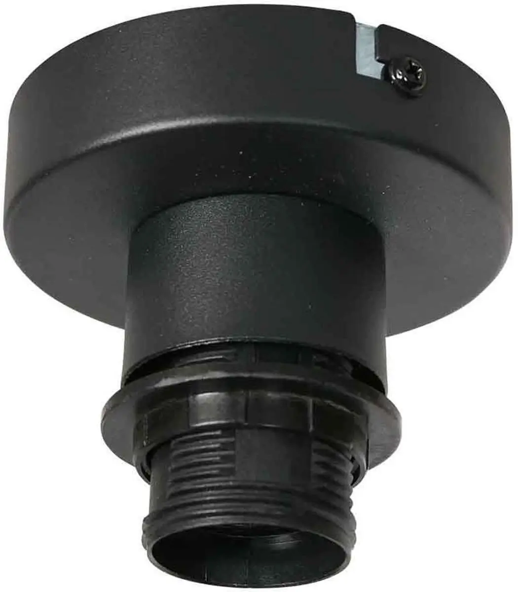 Steinhauer Drovia 4371ZW Plafonnier - Ø22,5cm - Matzwart - Warm wit