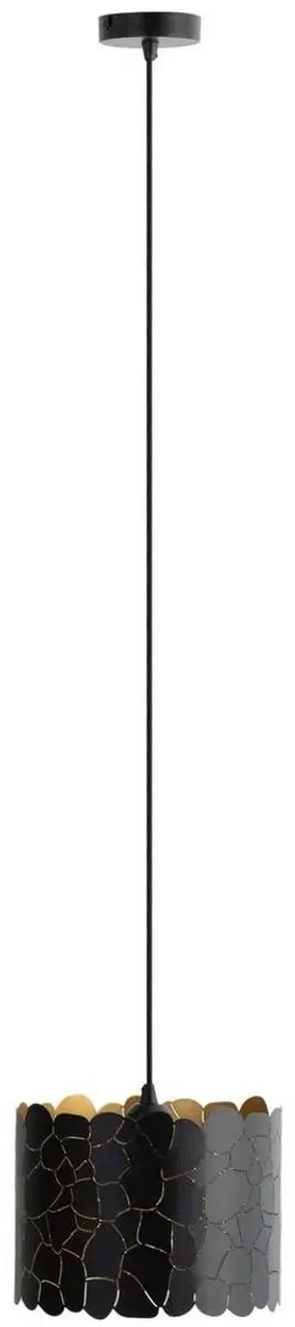 Lindby Hanglamp Metaal 1 Licht E27 - 26cm - Zwart/Goud