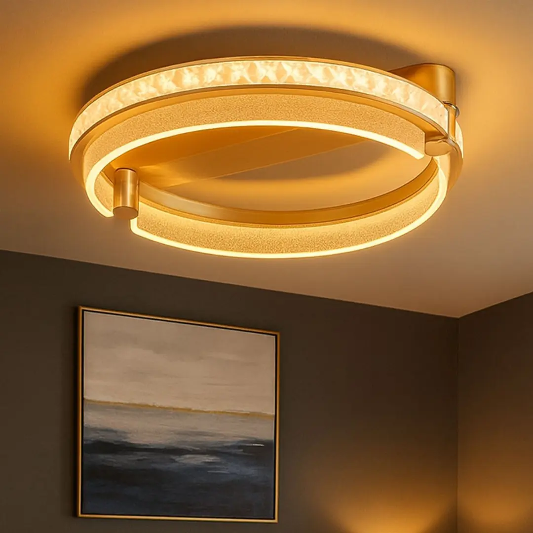 Globo Plafondlamp Kristal LED 36W - Goud - D 40cm