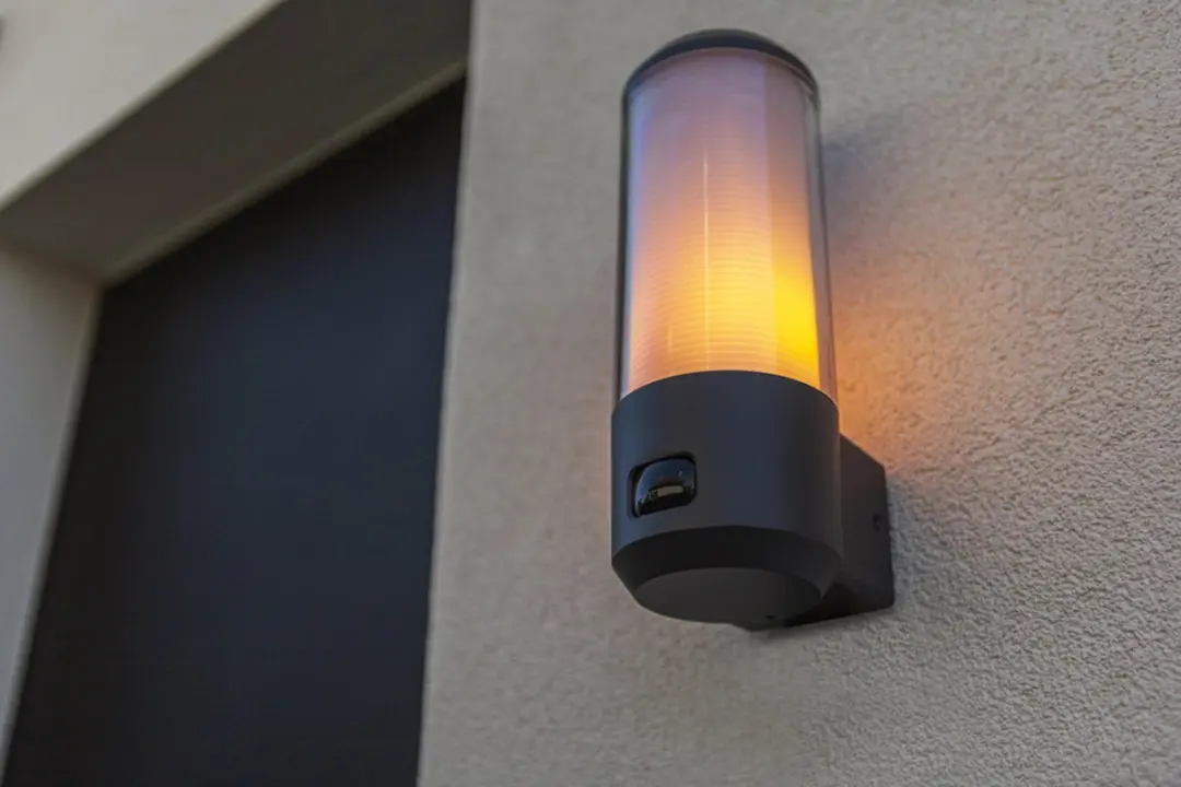 Lutec Heros Wandlamp E27 Sensor - Donkergrijs