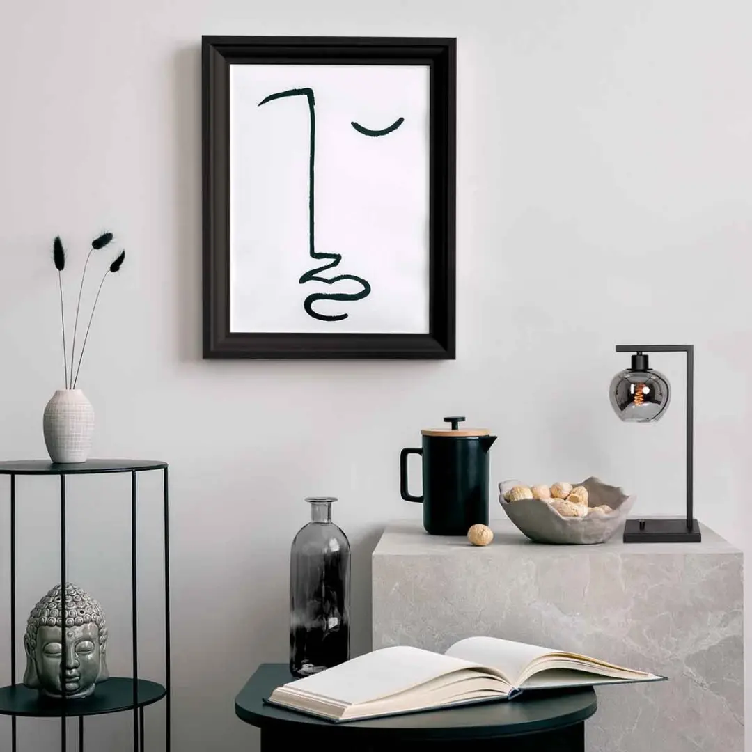 Steinhauer Tafellamp Lotus 3651ZW - Zwart - afbeelding 6 van 6