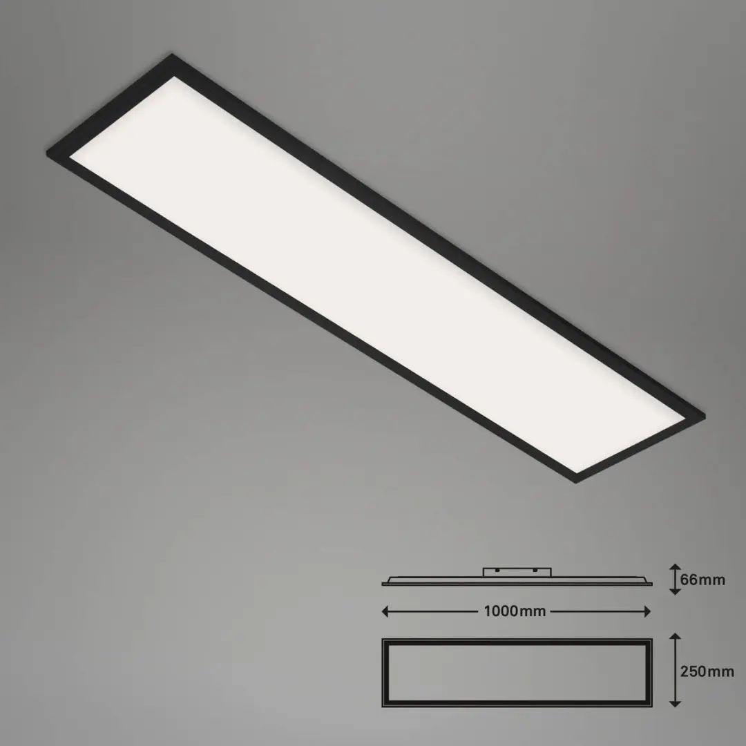 Briloner Piatto S LED Plafonnière 28W - 3000 Lm - Zwart