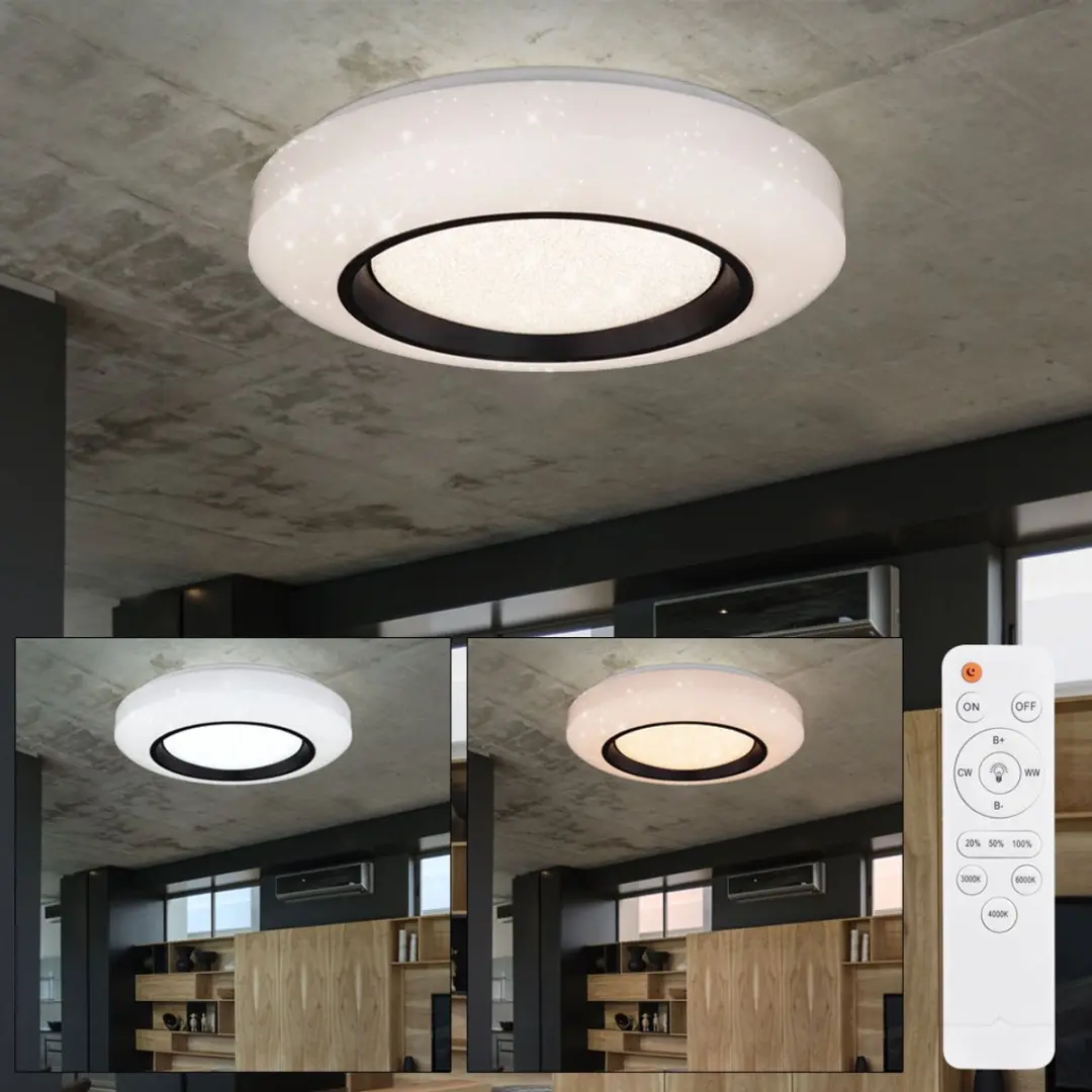 Globo Sparkle Decor Plafondlamp 40W - Wit - 2620 Lumen