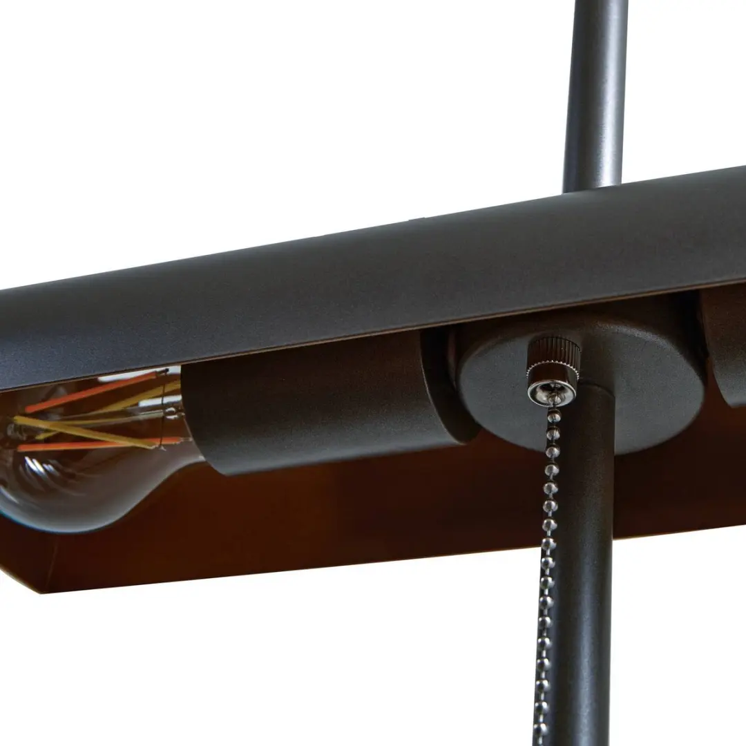 Lucande Bureaulamp Metaal 2-lichts - 50cm - E27 - Donkergrijs Metallic