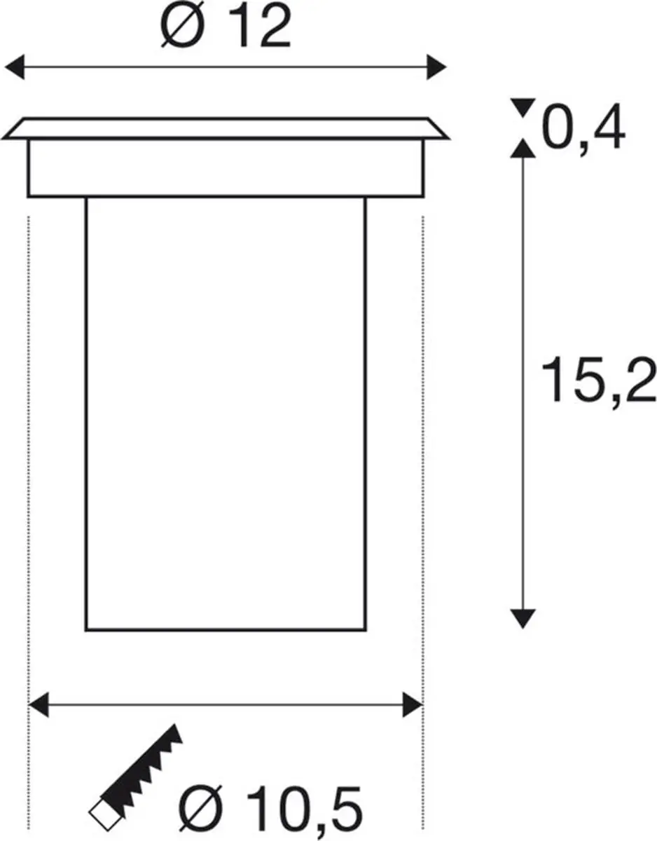 SLV Solasto 120 Round Grondspot - 6W - RVS