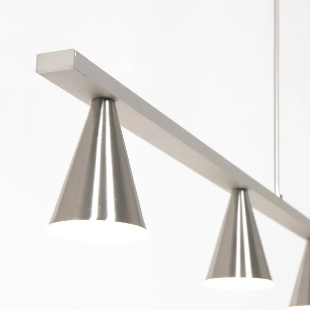 Steinhauer Vortex 3066ST Hanglamp - 5 Lichts - 85-145cm - Zilver
