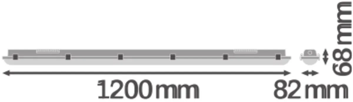Ledvance Waterdichte Montagebalk 32W 4400lm - 120cm - Bewegings- en lichtsensor