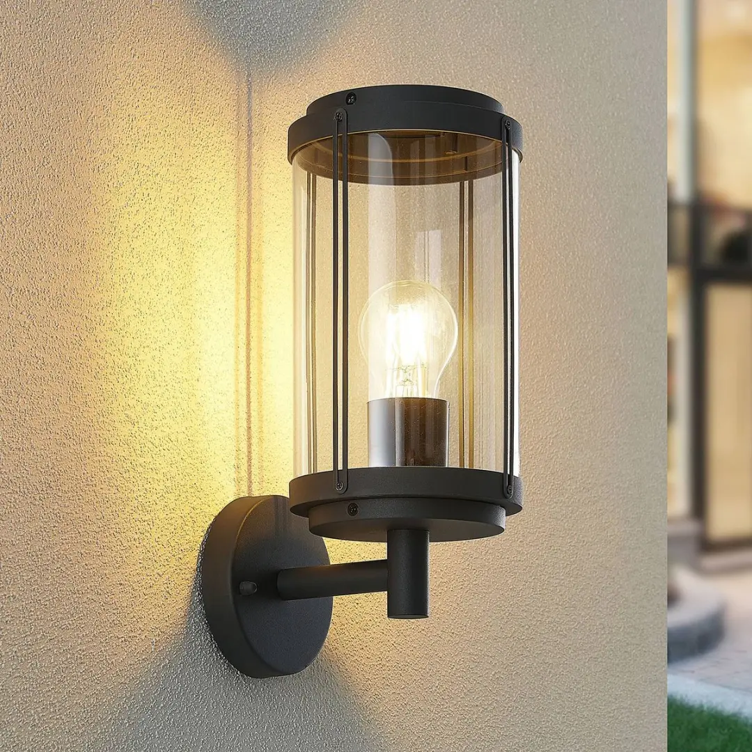 Lindby Wandlamp Buiten 1 Licht E27 - Donkergrijs