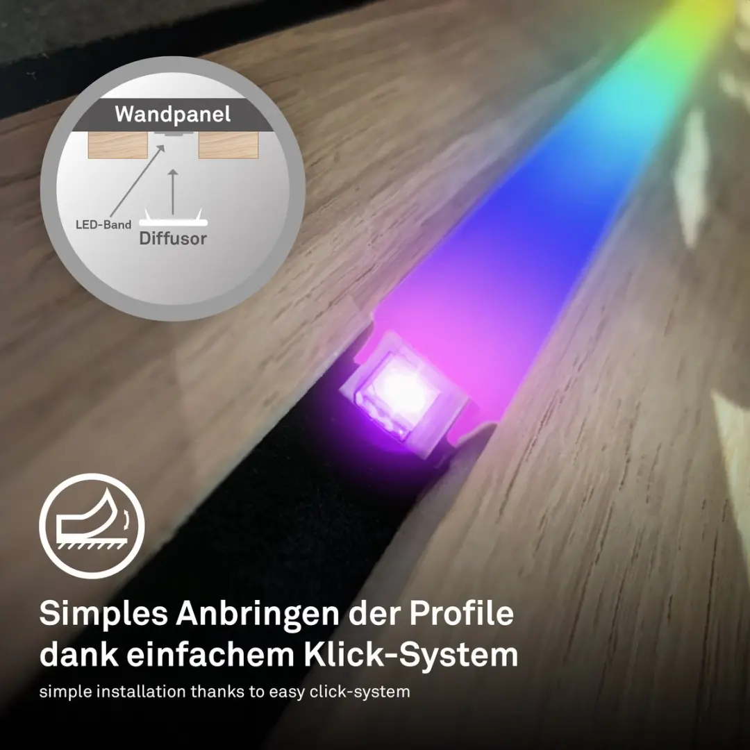 Briloner Pimp your Panel LED Strip Uitbreiding 2,6m - RGB/Wit - 8023252