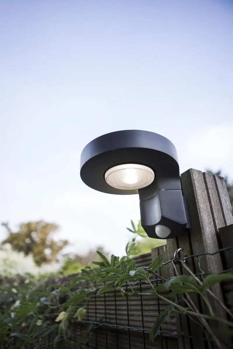 Lutec Diso LED Solar Wandlamp 2W - Grijs