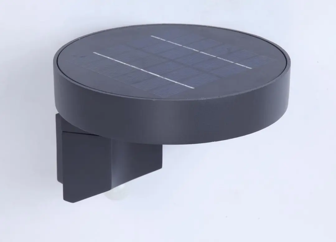 Lutec Diso LED Solar Wandlamp 2W - Grijs