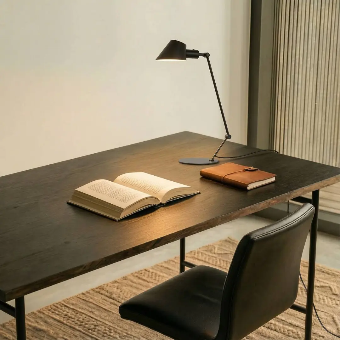 Lindby Bureaulamp Metaal 64cm - E27 - Zwart