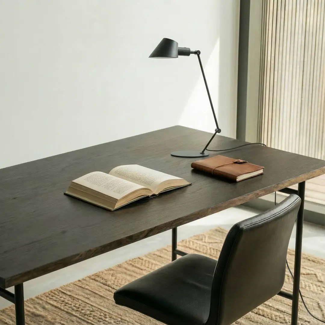 Lindby Bureaulamp Metaal 64cm - E27 - Zwart