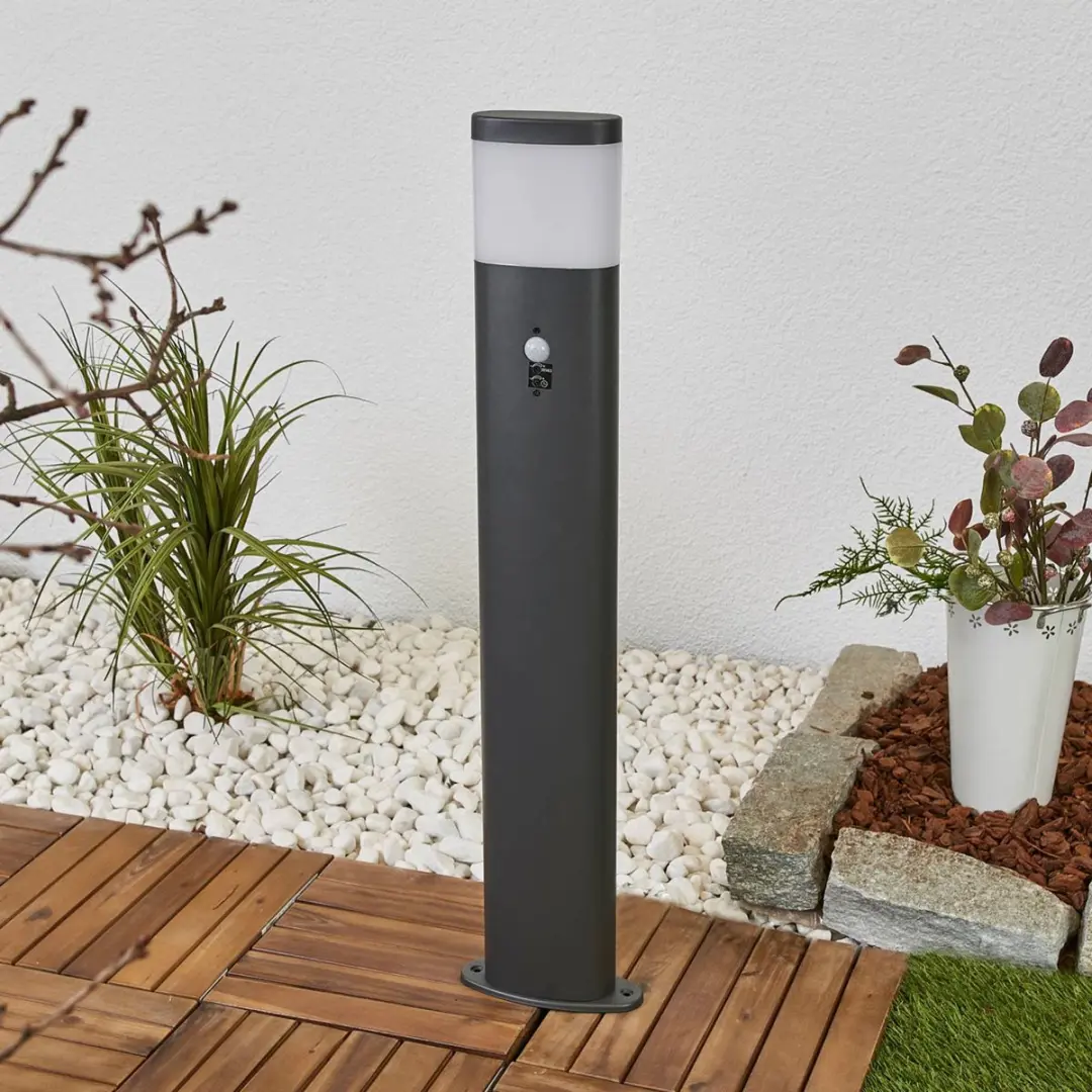 Lindby Padverlichting Zuillamp 8.1W - 80cm - Donkergrijs/Wit