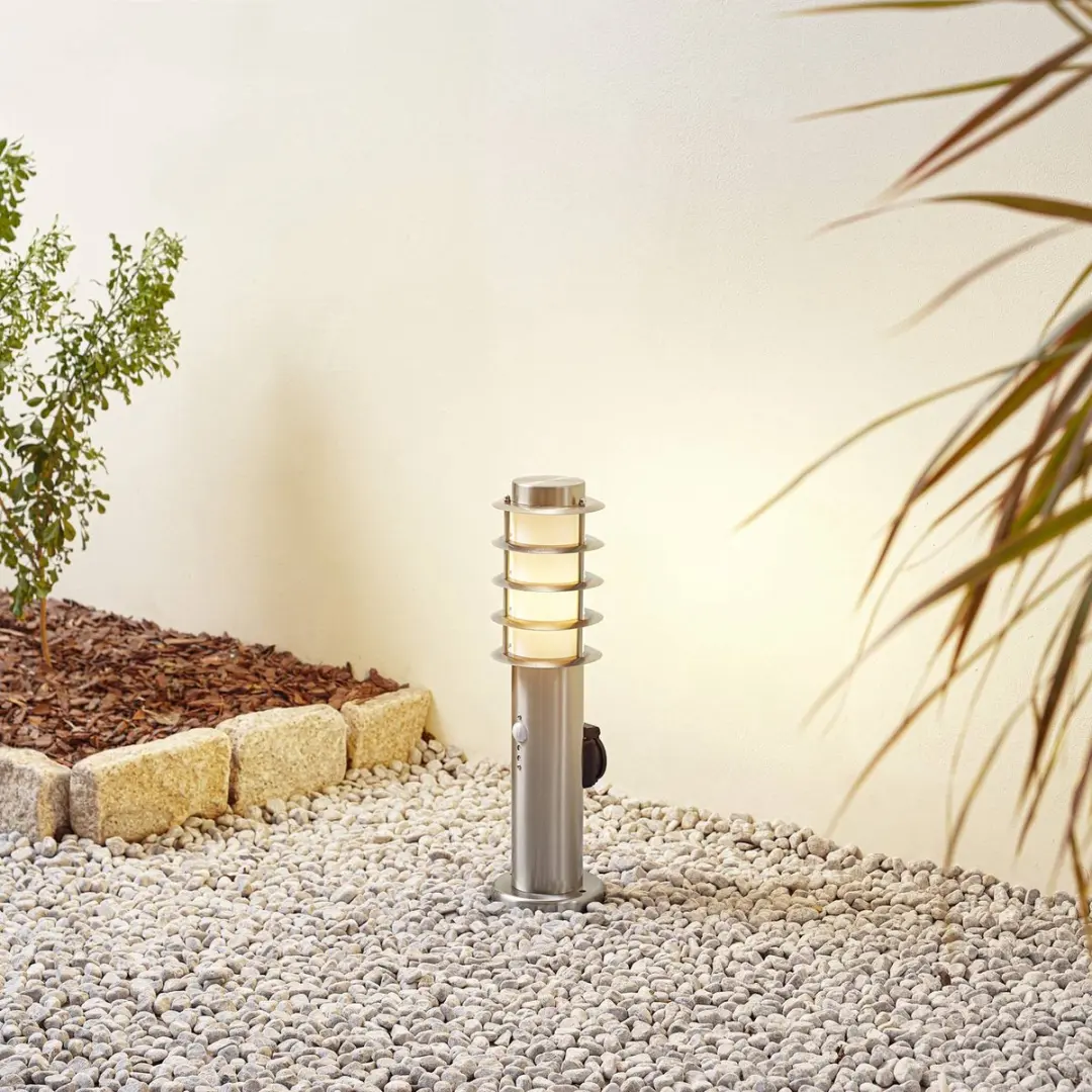 Lindby Buitenlamp 1 Licht - 15W - Ø11.7cm - Nikkel