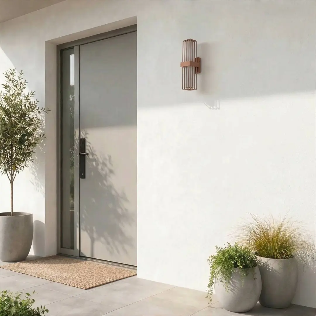 Lucande Wandlamp Buiten 2-Lichts E27 - Roest/Wit