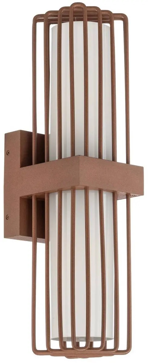Lucande Wandlamp Buiten 2-Lichts E27 - Roest/Wit