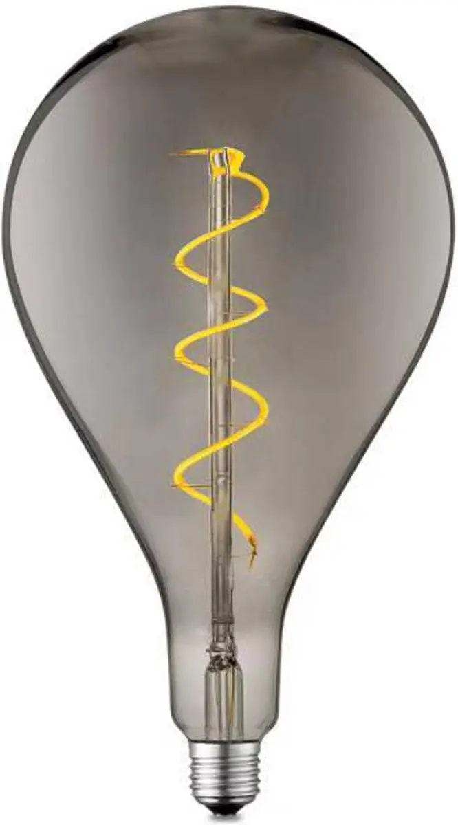 Lucande E27 LED-lamp Rookglas