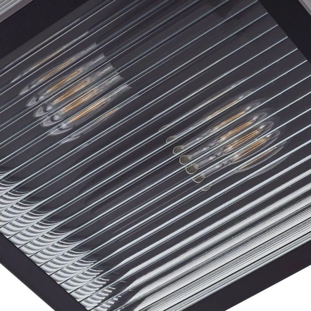 Lindby Plafondlamp 2 Lichtpunten - Zwart/Transparant