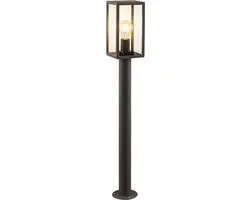 Lindby Tuinpadverlichting Aluminium Glas 40W E27 - Antraciet