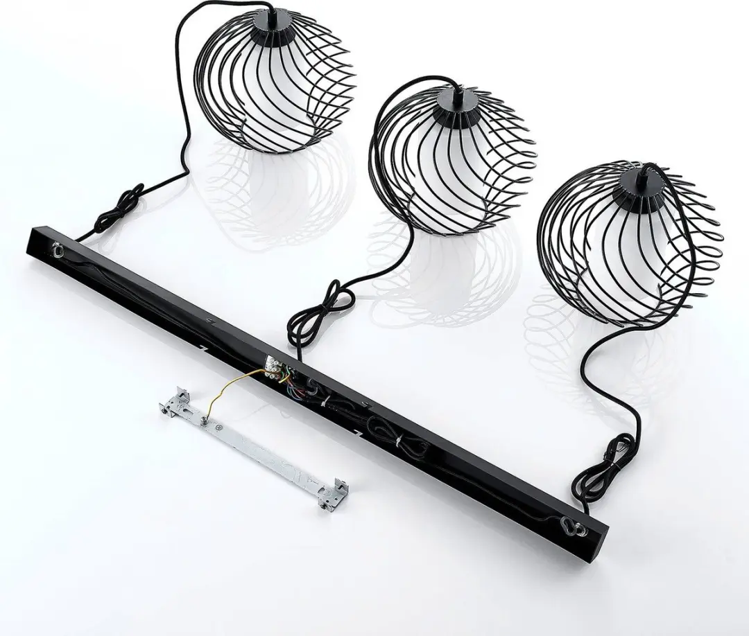 Lindby Hanglamp 3-Lichts Staal Glas