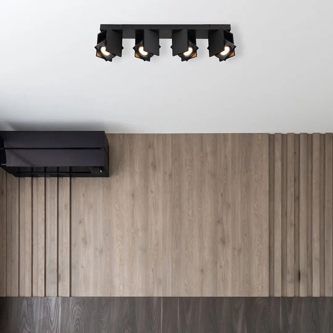 Globo Plafondlamp 4 Spots Zwart - 4x GU10 - afbeelding 6 van 6