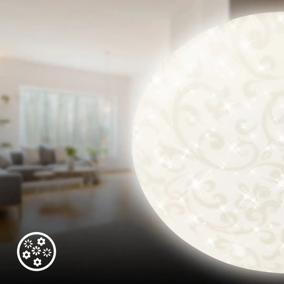 Briloner Nebo LED Plafondlamp Ø28cm - Sterrenhemel & Bloemen - 4000K - afbeelding 6 van 6
