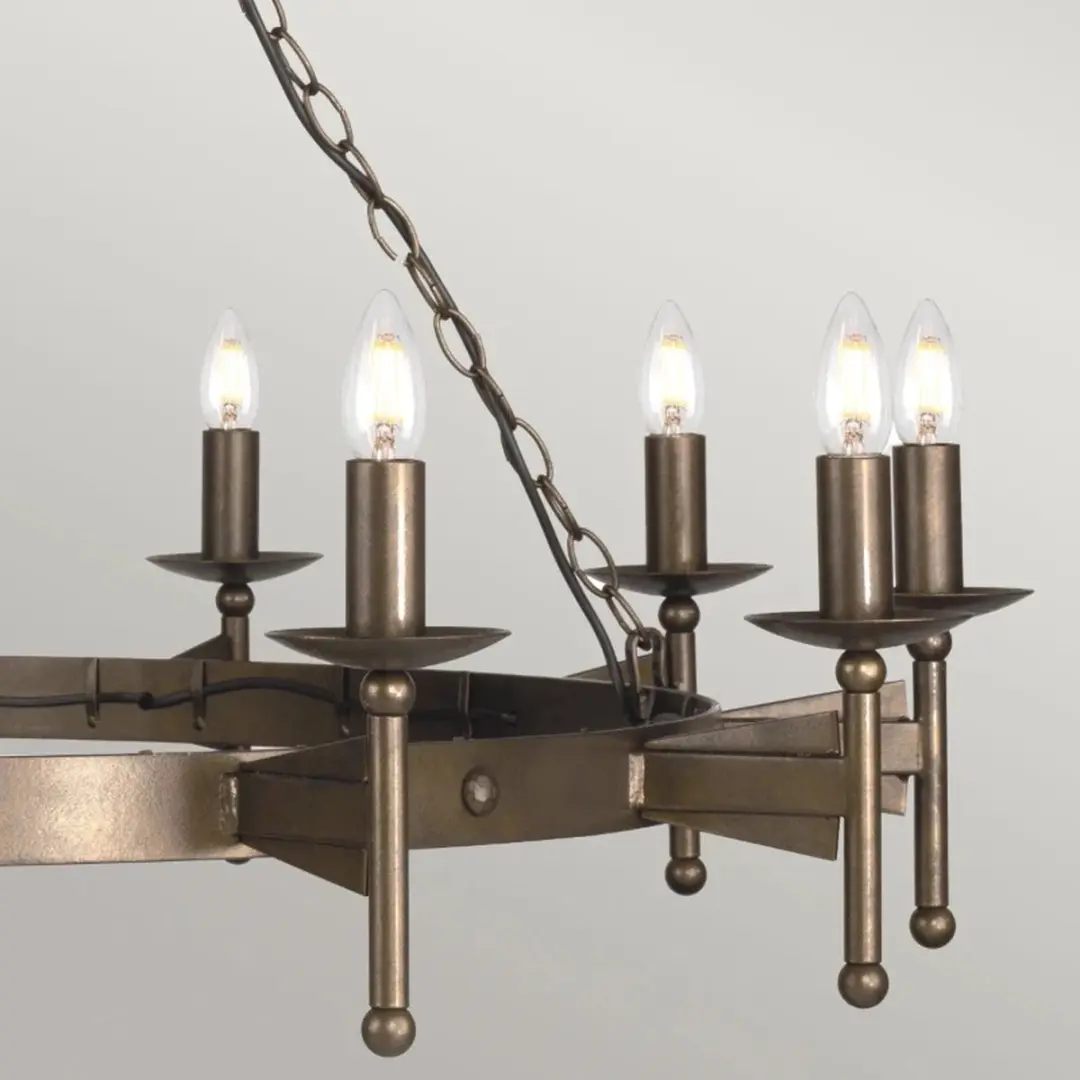 Elstead LED Kroonluchter 18x E14 60W - Old Bronze