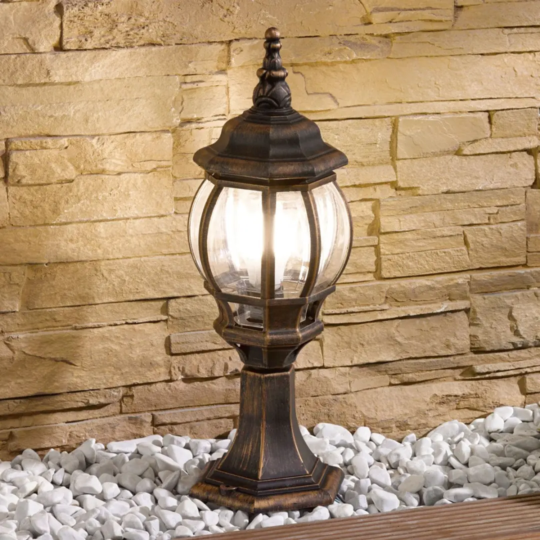 Lindby Sokkellamp E27 60W - 53cm Geborsteld goud