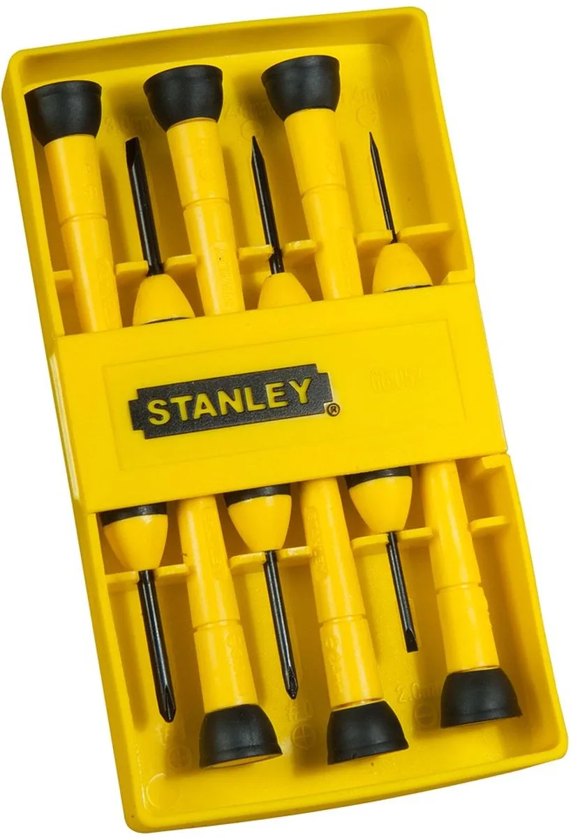 Stanley Cushiongrip Schroevendraaier 6-delig - Geel