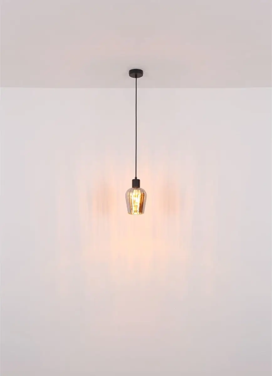 Globo Ryan Hanglamp 4x40W - Zwart Smoked - afbeelding 6 van 6