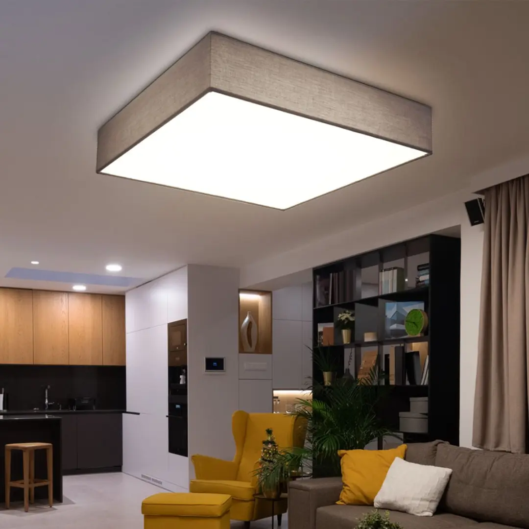 Globo LED Plafondlamp Kantoor 40W 1375lm 50x50cm - Antraciet