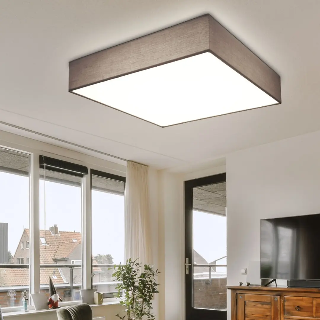 Globo LED Plafondlamp Kantoor 40W 1375lm 50x50cm - Antraciet