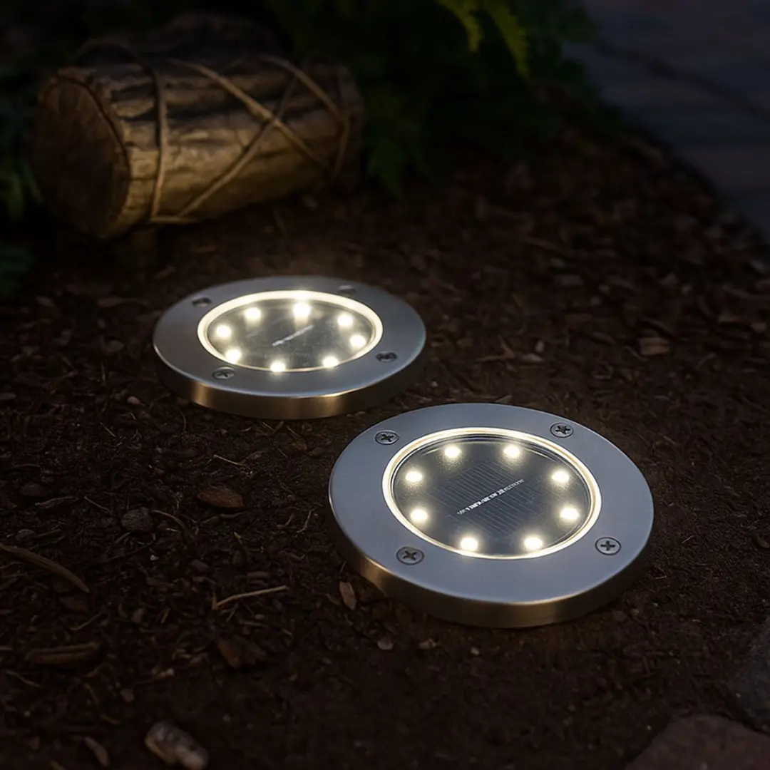 Globo Solarlampen Spot Grondspies - 8x LED - 13x11,8cm - 4 Stuks