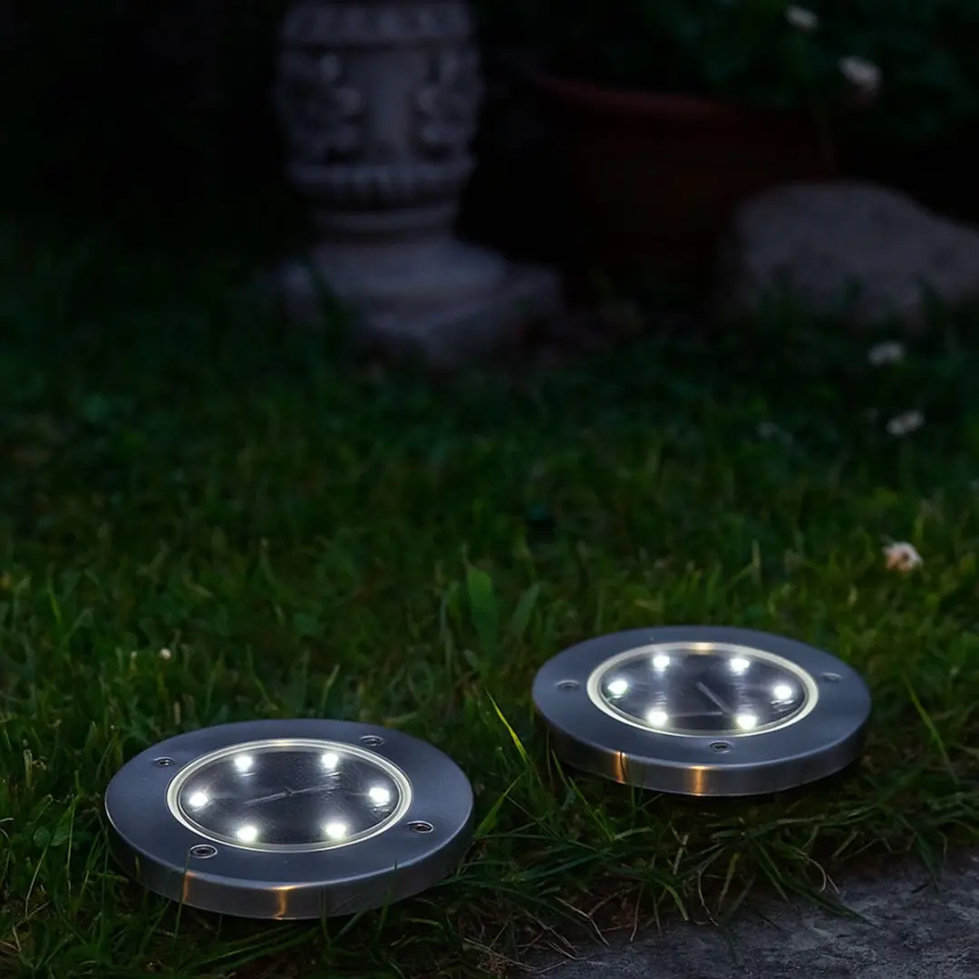 Globo Solarlampen Spot Grondspies - 8x LED - 13x11,8cm - 4 Stuks