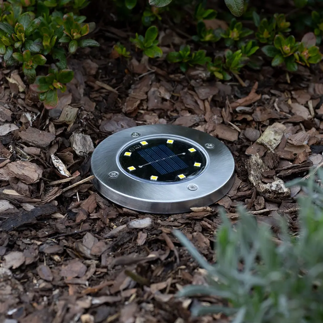 Globo Solarlampen Spot Grondspies - 8x LED - 13x11,8cm - 4 Stuks