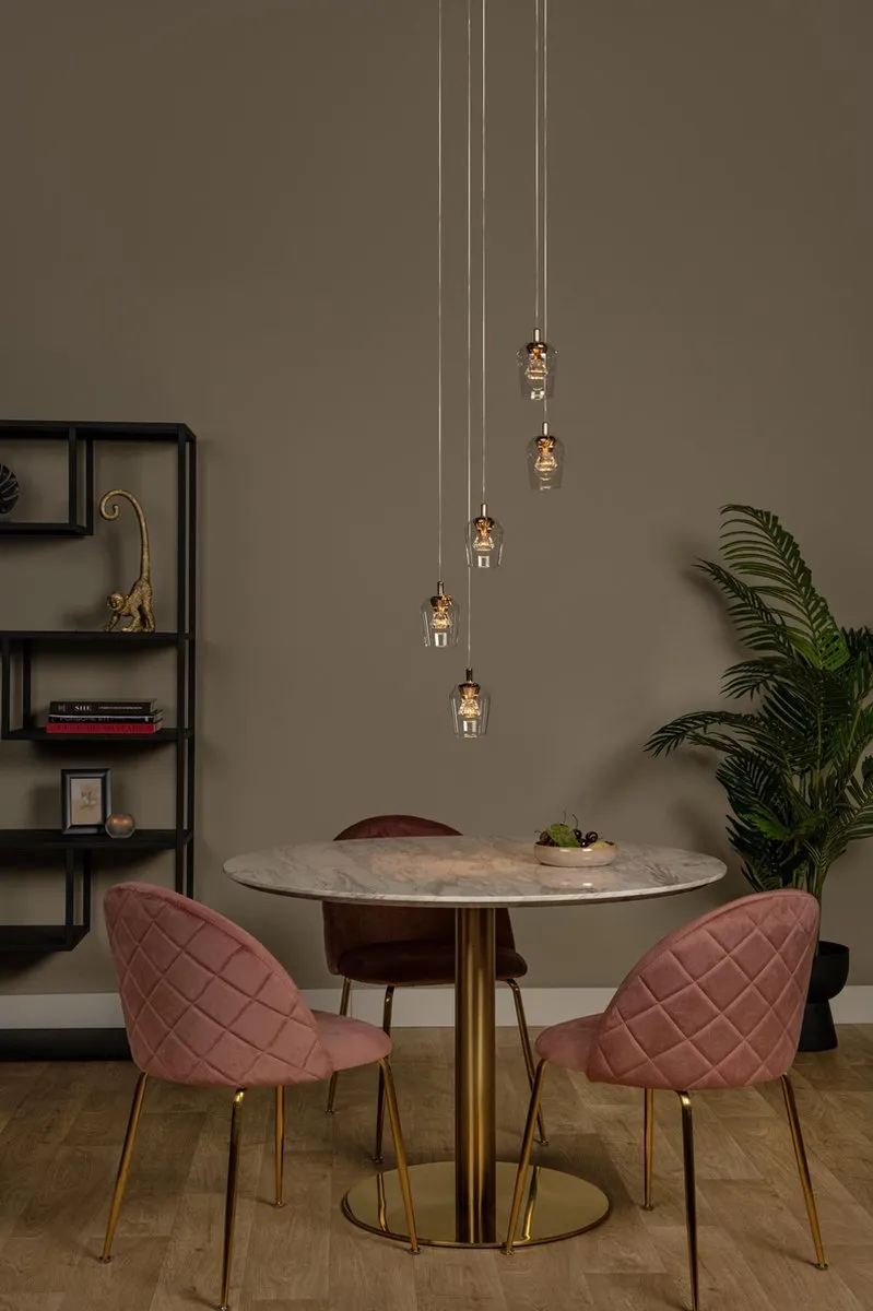 Lucide Berliane Hanglamp Ø34cm - 5x4W LED 2700K - Transparant